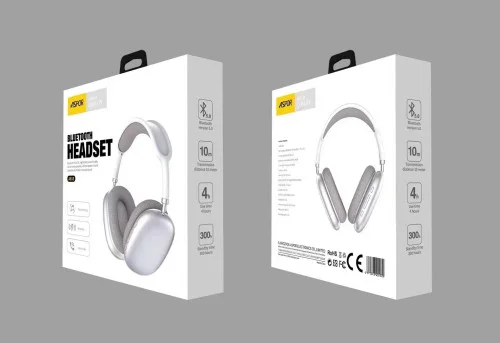 Aspor A618 Black Bluetooth 5.1 Headset with Long Battery & Stand Time