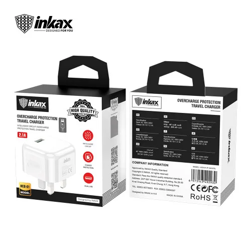 Inkax HCB-01 Micro Charger 2.1A for All Samsung HTC Oppo