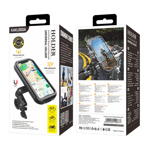 KSC-1532 Changhe Waterproof Phone Holder Universal Bike & Motorcycle Mount with Touchscreen Cover