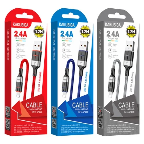 KSC-696 Xinghui Smart Fast Charging Data Cable Lightning
