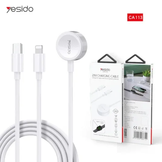 Yesido CA113 2 in 1 Charging Cable for Apple Watch & Lightning Device