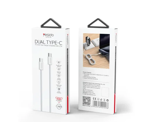 Yesido CA164 Dual Type-C Cable for iPhone & Samsung Devices