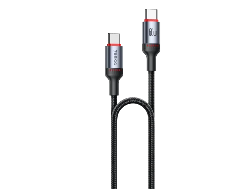Yesido CA181 1.2m 60W Fast Charging Type-C to Type-C Cable Durable TPE & Aluminum Alloy Design