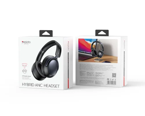 Yesido EP07 Bluetooth 5.3 Over Ear Headphones with Hybrid ANC & 40mm Drivers