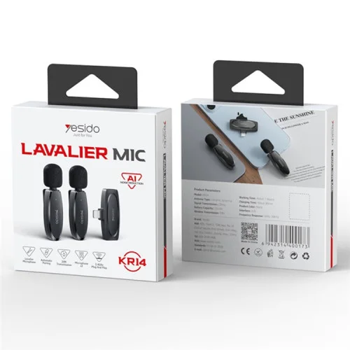 Yesido KR14 Wireless Double Microphone Lightning with AI Support