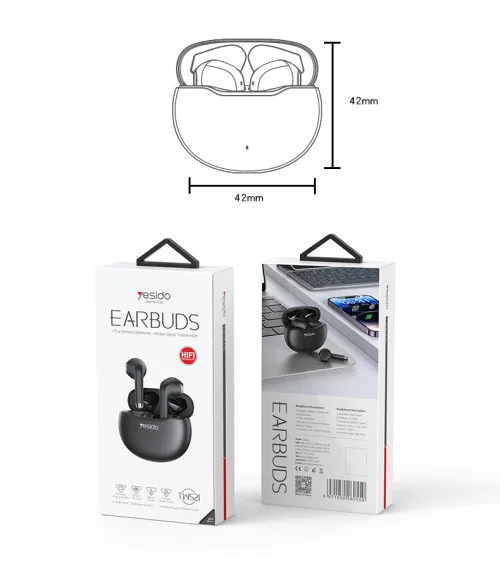 Yesido TWS21 Wireless Earbuds for iPhone HTC Huawei Motorola