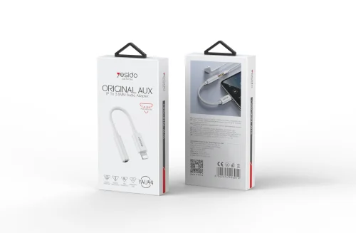 Yesido YAU44 Lightning to 3.5mm Audio Adapter Hi-Fi Sound Quality for iPhone & iPad