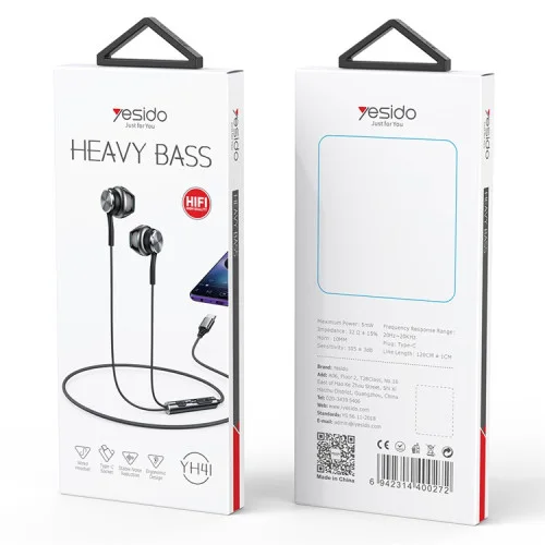 Yesido YH41 Type-C Headphone Wired with Heavy Bass